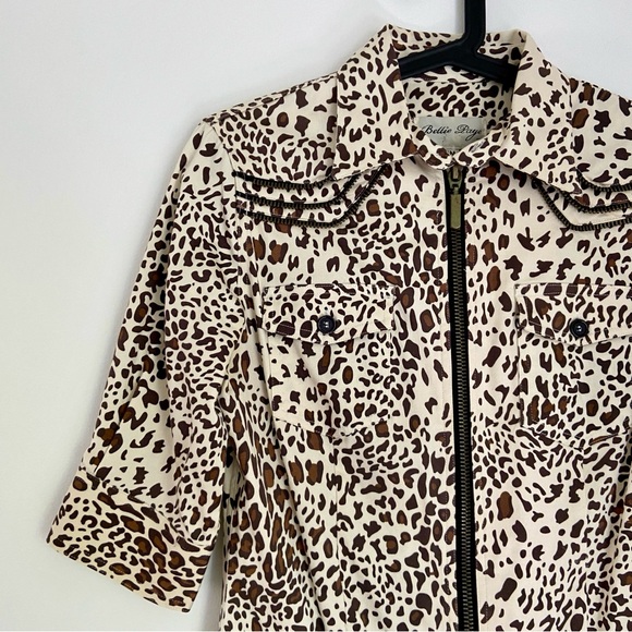Vintage // leopard zip-up dress - Picture 4 of 8